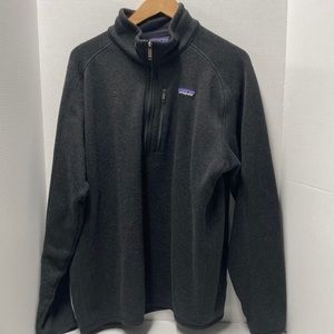 Patagonia zip fleece pull over black